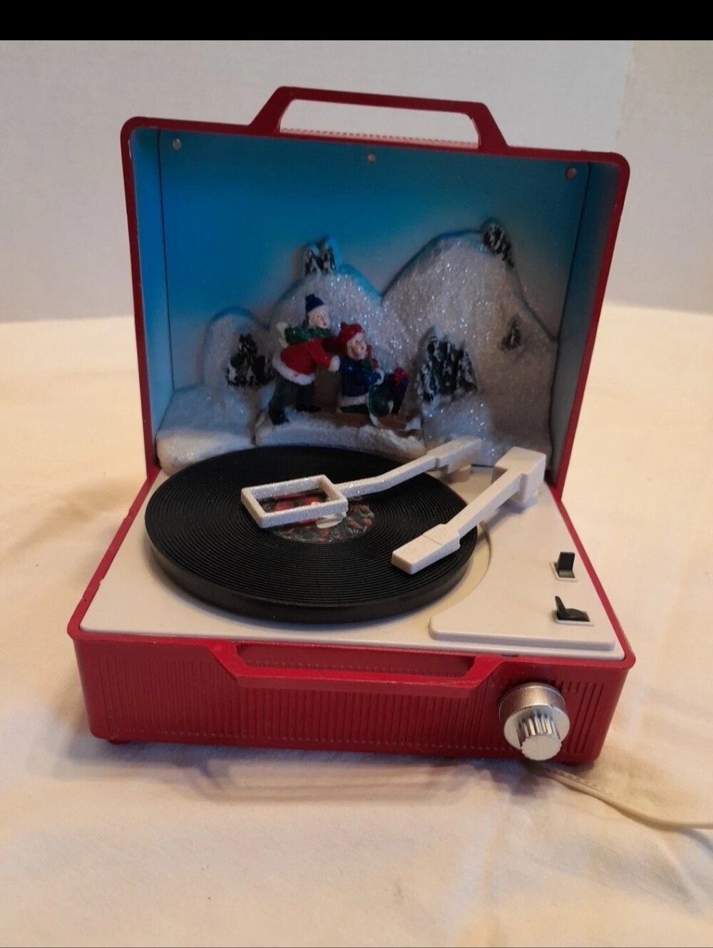 Vintage Red Turntable Record Player - Compact 1 Holiday Design